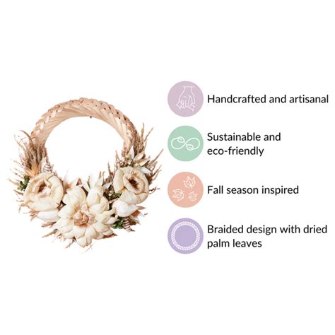 Eco-Friendly Wreath With Dried Flowers Online - Premium Wall Decoration ...