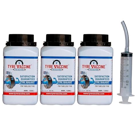 Tyre Vaccine- Liquid Solution Anti Puncture Tubeless Tyre Sealant for ...