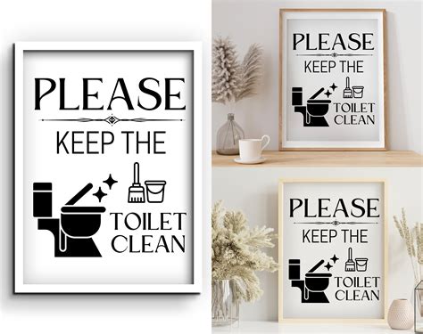 Please Keep the Toilet Clean Sign - Etsy Australia