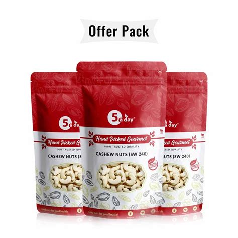 Buy Cashew Nuts 240, (250gm X Pack of 3) Online At 30% Discount | PureMart