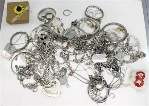 Approx. 4 lbs. of Silver TONE Jewelry, #34053 | GovDeals
