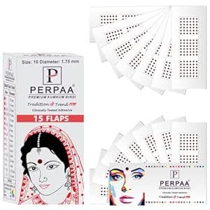 PERPAA Premium Velvet Sticker Kumkum Bindi Box of 15 Flaps - Pottu for ...