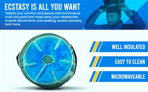 EcommerceHub® Hot & Cold Headache and Fever Cooling Round Pad, Reusable ...