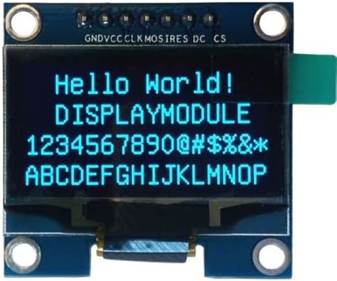 1.3 Inch OLED Blue Display Module 128x64 SPI Interface - 7 Pin : Amazon ...