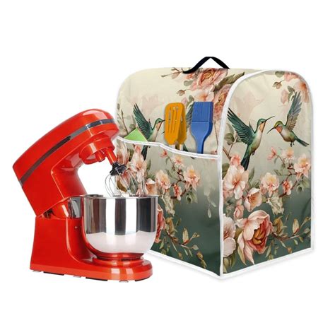 Amazon.com: TODIYADDU Hummingbird Peony Stand Mixer Dust Cover with ...