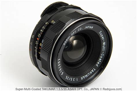 Review of Super-Multi-Coated TAKUMAR 1: 3.5 / 35 ASAHI OPT. Co., JAPAN ...
