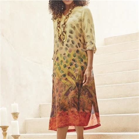 Soft Surroundings boho midi dress with pockets... - Depop