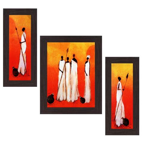 Wens 'Village Belle' Wall Art (MDF, 30 cm x 34 cm x 1.5 cm, WSP-4218 ...