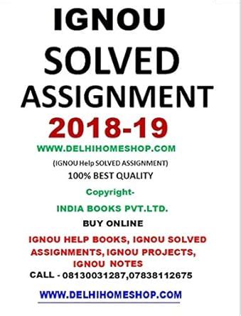 Buy IGNOU PGDFMP SOLVED ASSIGNMENTS 2018-19 (ENGLISH) Management ...