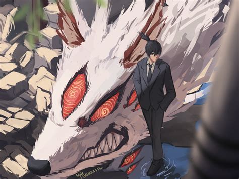 Chainsaw Man HD: Aki Hayakawa & Fox Devil Anime Wallpaper by Yggrassil