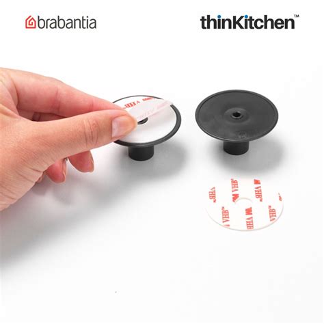 Brabantia Renew Towel Hooks, Set of 2, Dark Grey – thinKitchen