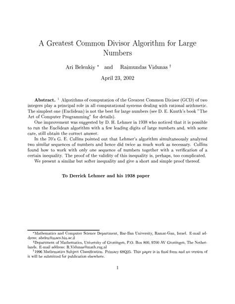 Greatest Common Divisor Algorithm 的图像结果