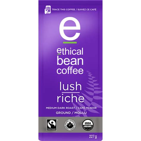 Buy Ethical Bean Organic Ground Coffee Lush Medium Dark Roast 227 g ...