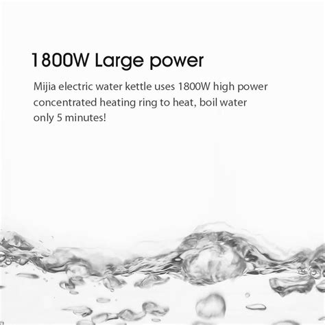 Mijia 1800W Electric Water Kettle 1.5L Insulation 1A Electric Water ...