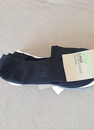 H&M Sport Yeni Sezon Orijinal Sıfır 5 Li Spor Ayakkabı Çorabı H&M ...