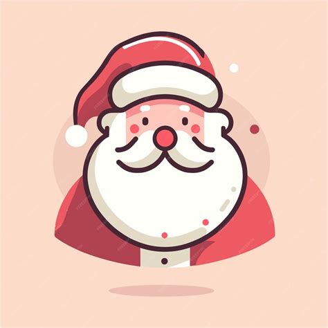 Uśmiechany świąteczny wesoły Święty Mikołaj wektor prosty żywy wesoły ...