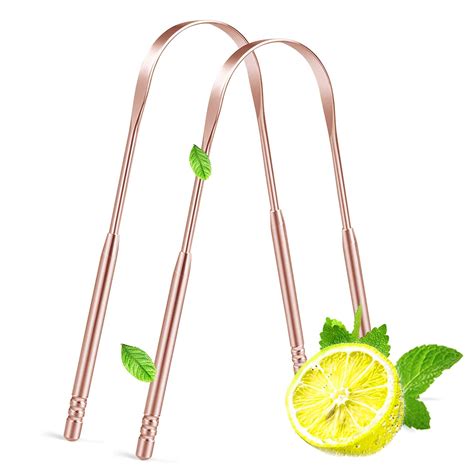 JohnBee Tongue Scraper, 2 Pack Copper Tongue Scraper Cleaner for Adults ...