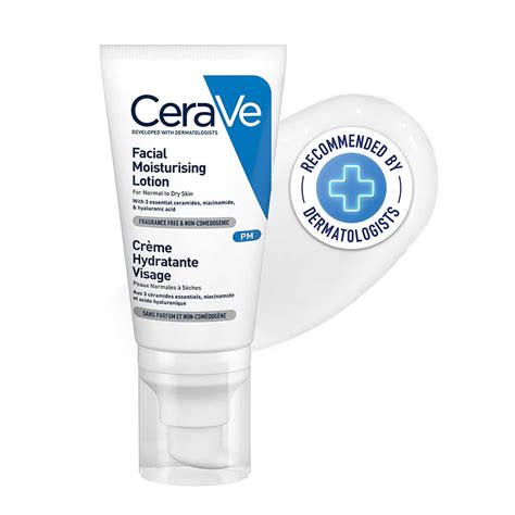 CeraVe PM Facial Moisturizing Lotion For Normal To Dry Skin (52ml ...