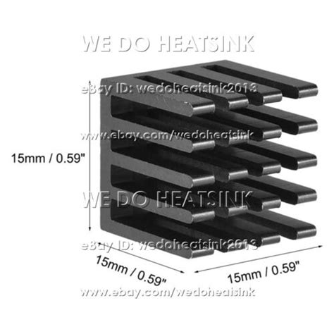 15x15x15mm Black Zigzag Anodized Aluminum Heatsink | Ubuy India