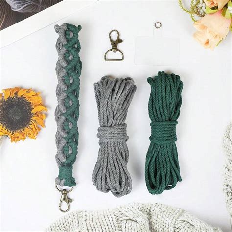 Kit de Macramê e Tutorial para Iniciantes, Faça Você Mesmo: Chaveiro ...