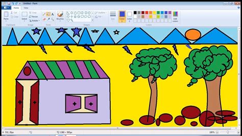 simple drawing using ms paint