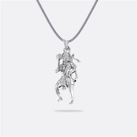 Prabhubhakti Powerful Hanuman Silver Pendant For Men