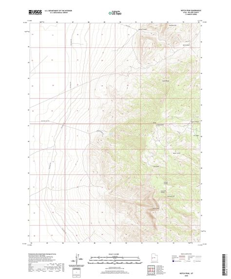 Notch Peak Utah US Topo Map – MyTopo Map Store