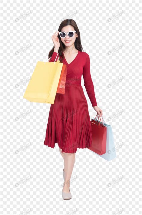 拎着购物袋的时尚女生高清图片下载-正版图片501157950-摄图网