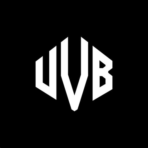 UVB-Buchstaben-Logo-Design mit Polygon-Form UVB-Polygon- und Würfelform ...