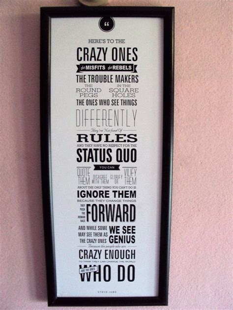 Seven Rays Steve Jobs Crazy Ones Small Poster Size 10 X 25 Inches ...