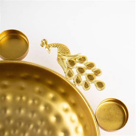 Beautiful Peacock Urli Bowl – Flair Glass