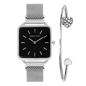 Joker & Witch Stainless Steel Unity Silver Magnetic Analogue Watch ...