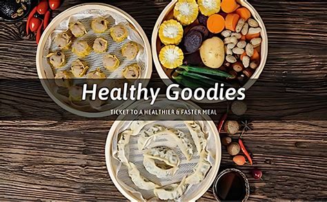 THW® 7 inch Bamboo Wood Based Round Shape 2 Dimsum Basket with 1 Lid ...