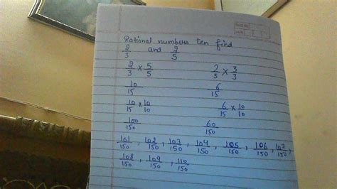 find ten rational numbers between 2/3 and 2/5 - Brainly.in