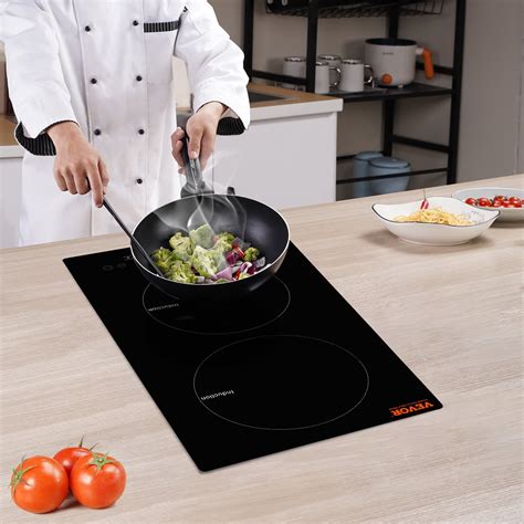 BENTISM 12 inch Double Cooking Countertop Electric Cooktop, Dual Burner ...