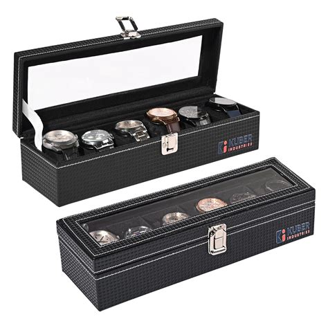 Kuber Industries Pack of 2 Premium Faux Leather See Through 6 Slots ...