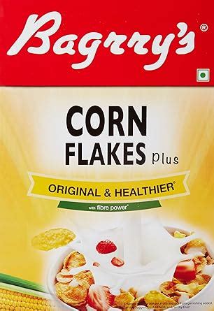 Bagrry's Corn Flakes Plus 250gm Box |Original and Healthier| Low Fat ...