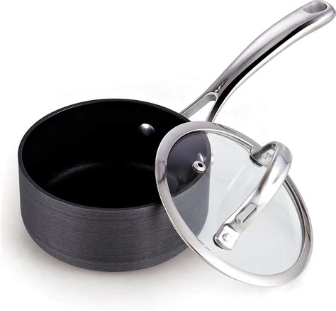 Cooks Standard 1-Quart Saucepan Hard Anodized Nonstick with Glass Lid ...