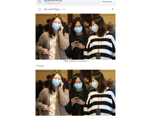 Mask Detection Python Code 的图像结果