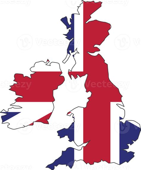 UK map city color of country flag. 12177279 PNG