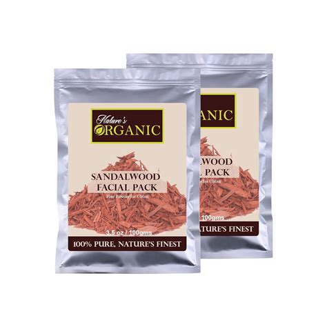 Nature's Organic Sandalwood Face Pack, 100gms (Pack of 2) | Pure ...