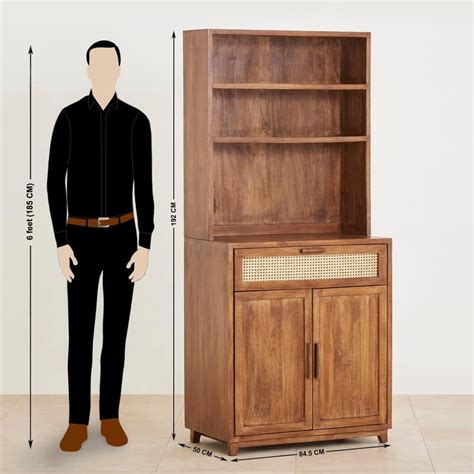 Buy Cane Connection Mango Wood Bar Cabinet - Brown from Home Centre at ...