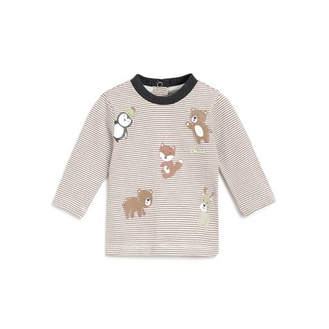 Chicco Boys Beige Striped T-shirt - Top – Chicco India