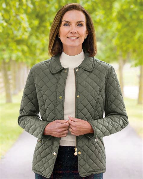 Ladies Quilted Jacket with diamond quilting | James Meade