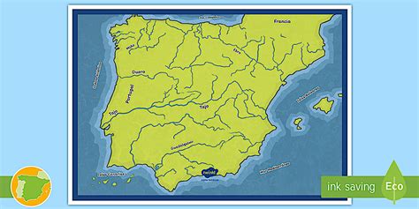 Mapa de los ríos de España (teacher made) (teacher made)