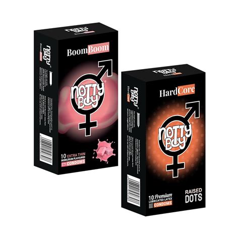 Buy NOTTY BOY Hardcore Raised Dots and Bubblegum Flavoured Condoms ...