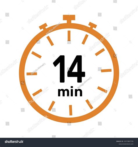 14 Minute Timer Clock Icon Vector Stock Vector (Royalty Free ...