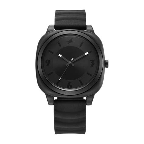 Buy Online Fastrack Hype All Black Quartz Analog Black Dial With Black ...