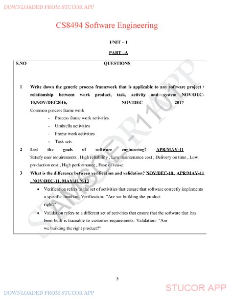 Stucor CS8494 - Homework on Software Engineering Models and Concepts ...