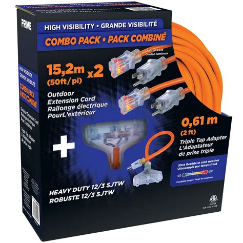 PRIME 50 ft Outdoor Extension Cord, 2-pack | Costco